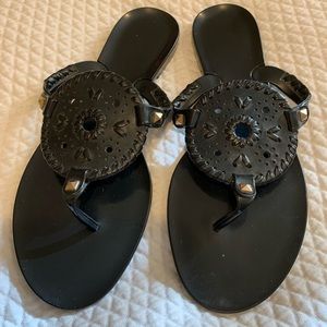 Jack Rogers Jellies . Black . Size 8 .